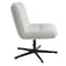 Flash Furniture Chloe Wide Mid-Back Cream Padded Faux Shearling Armless Office Chair, Swivel Function, Black Frame CH-232196-1-CR-BK-GG - alternate 9